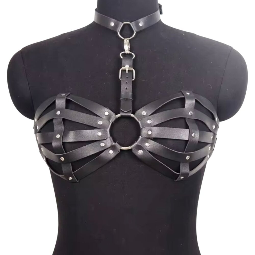 Fashion Gothic Belt Pu Leather Lingerie Chest Harness
